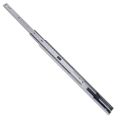 104 Lbs, 24 In. Full Extension Drawer Slide With Soft Close, Stainless Steel